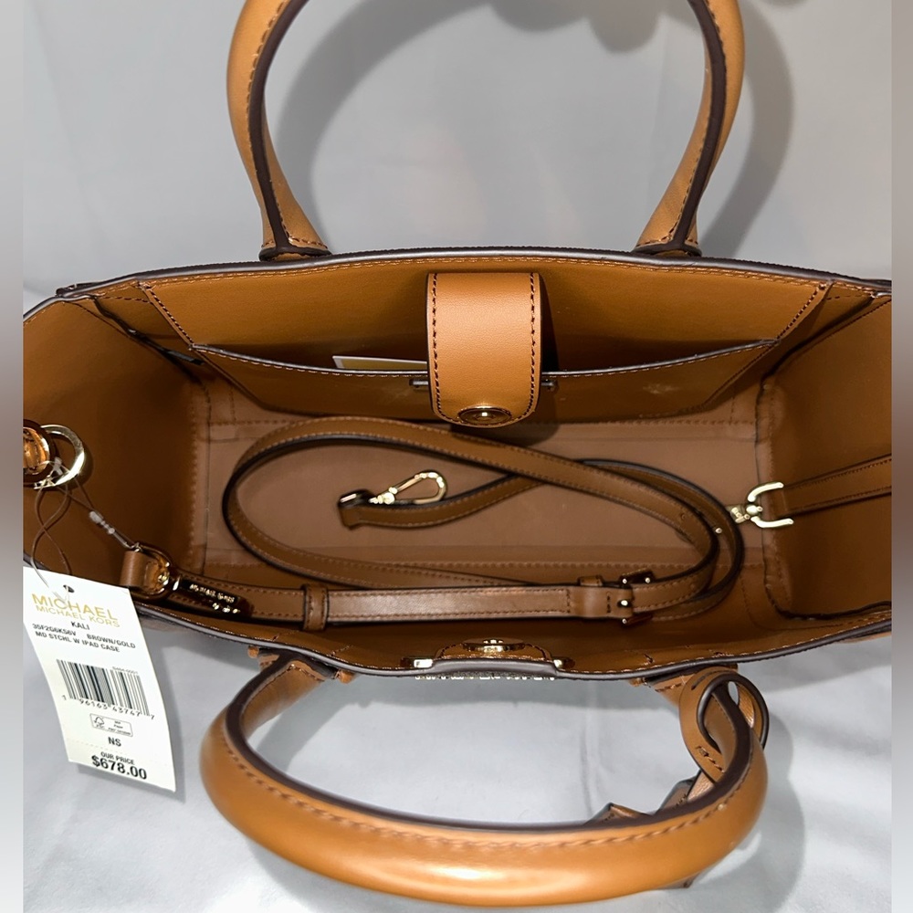 NEW- Michael Kors Kali Medium Satchel with iPad Case Tote Shoulder Bag - Picture 3 of 5